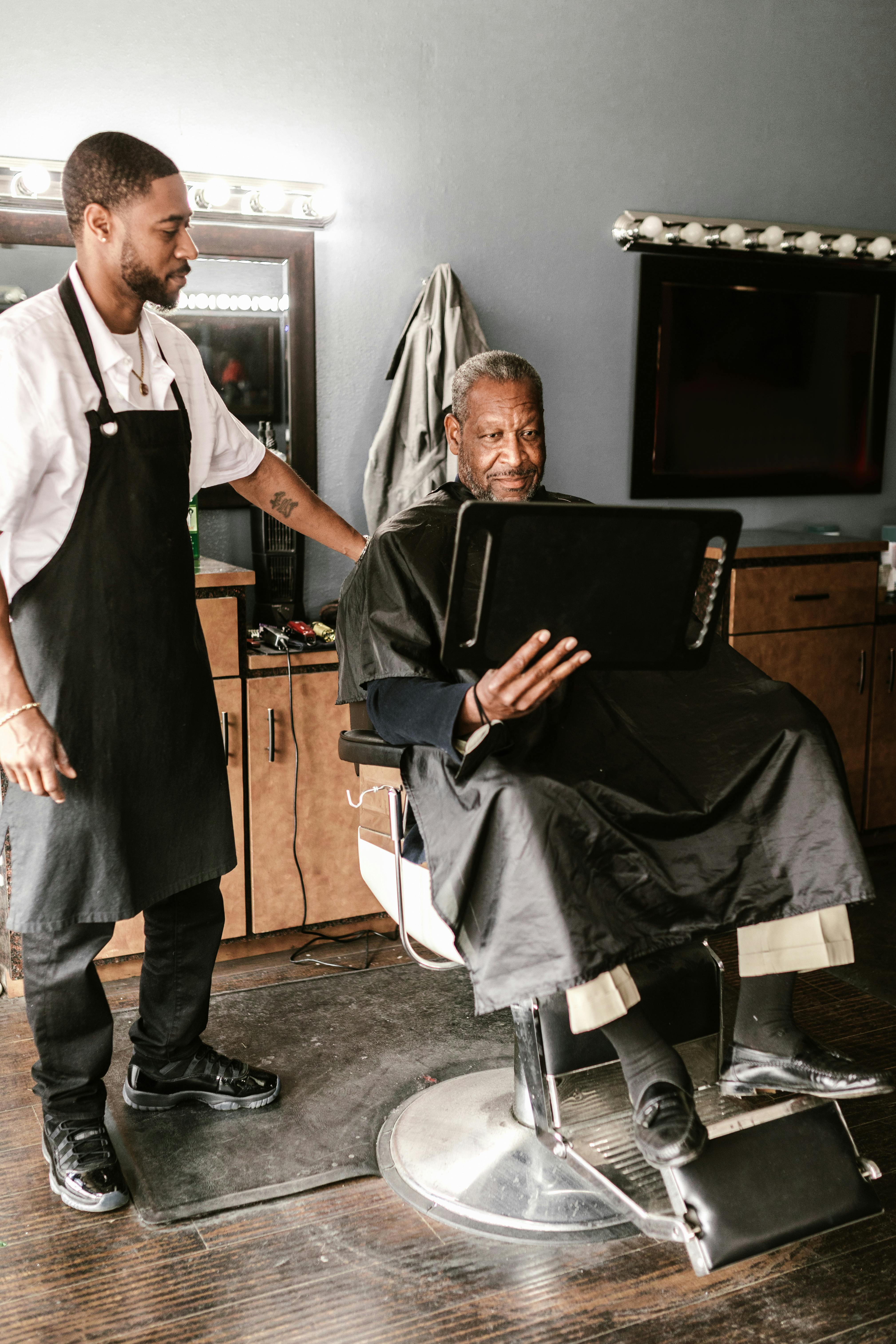 Inside the barber studio